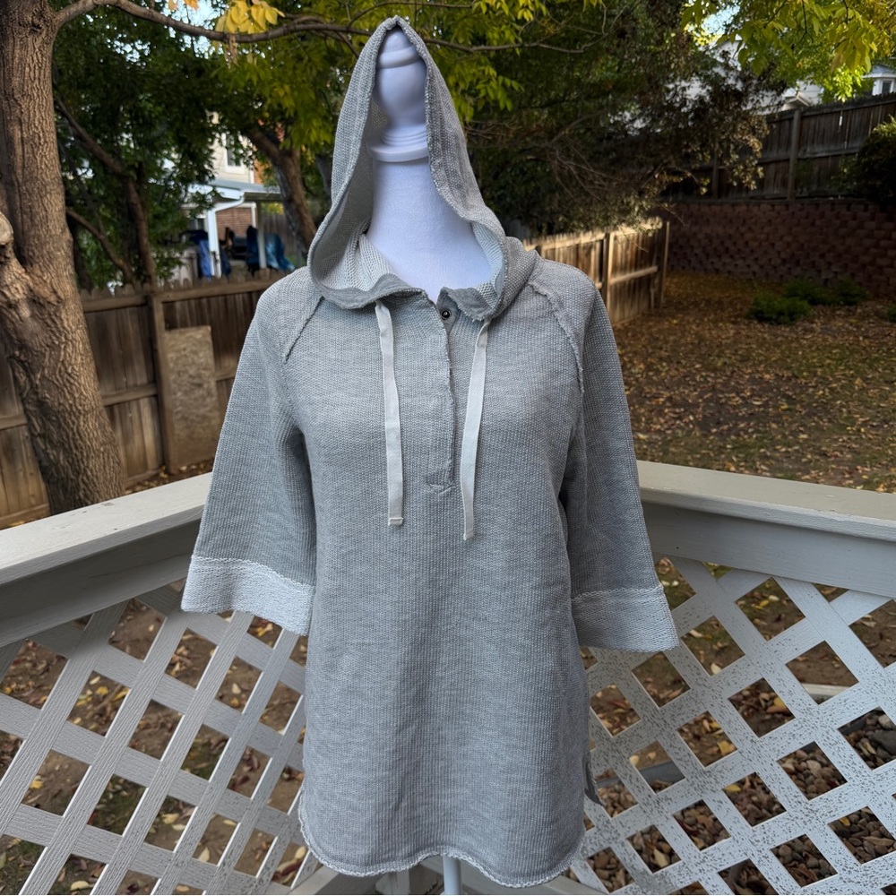 Soft Surroundings Just Beachy Pullover Women XS French Terry Gray Hoodie 2AG32 - Picture 11 of 11